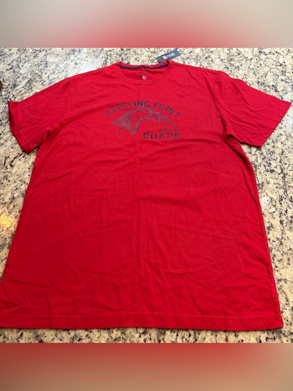 Chaps Red Sterling Point Short-Sleeve Crew Tee